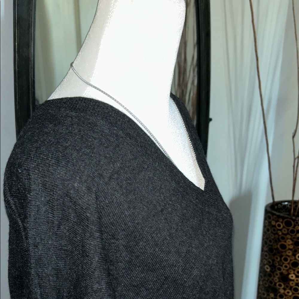 Vince Black Midi Dress 70%wool 30%cashmere - Picture 3 of 11